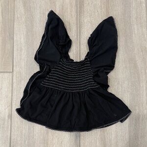 Zara Black Kids Tank Top with White Stitching
